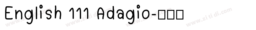 English 111 Adagio字体转换